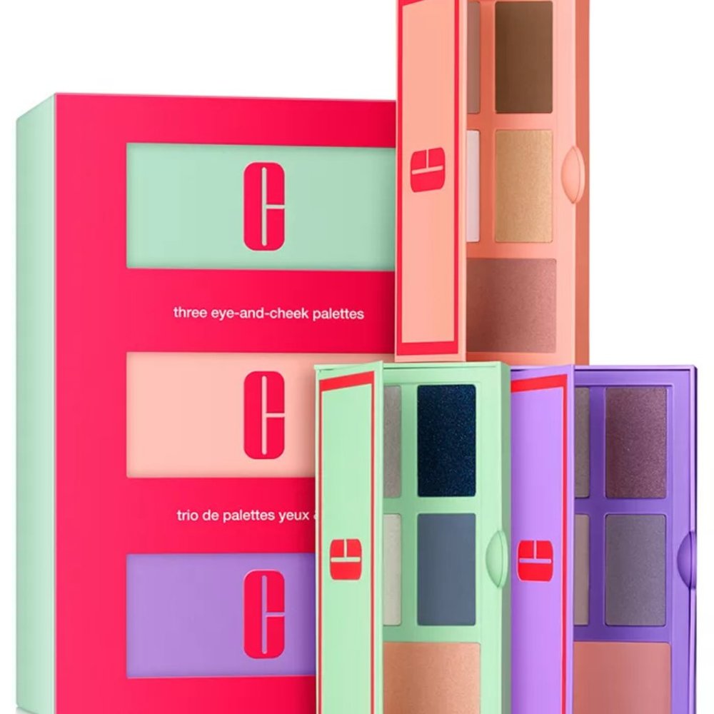CLINIQUE Christmas Gift, BUILD YOUR COLOUR: 3 FULL-SIZE EYE AND CHEEK PALETTES
